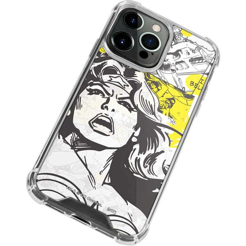 DC Comics Wonder Woman Vintage Comic Art iPhone 14 Pro Clear Case